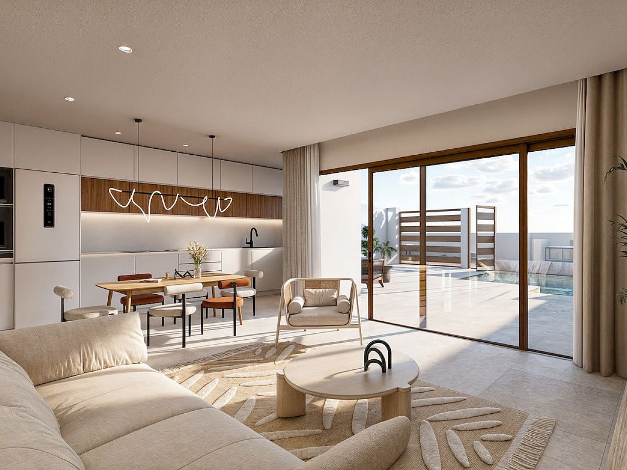 El Pasico is an exclusive complex of modern detached villas, each with a private pool, open spaces, and a solarium located in Torre-Pacheco, Murcia...