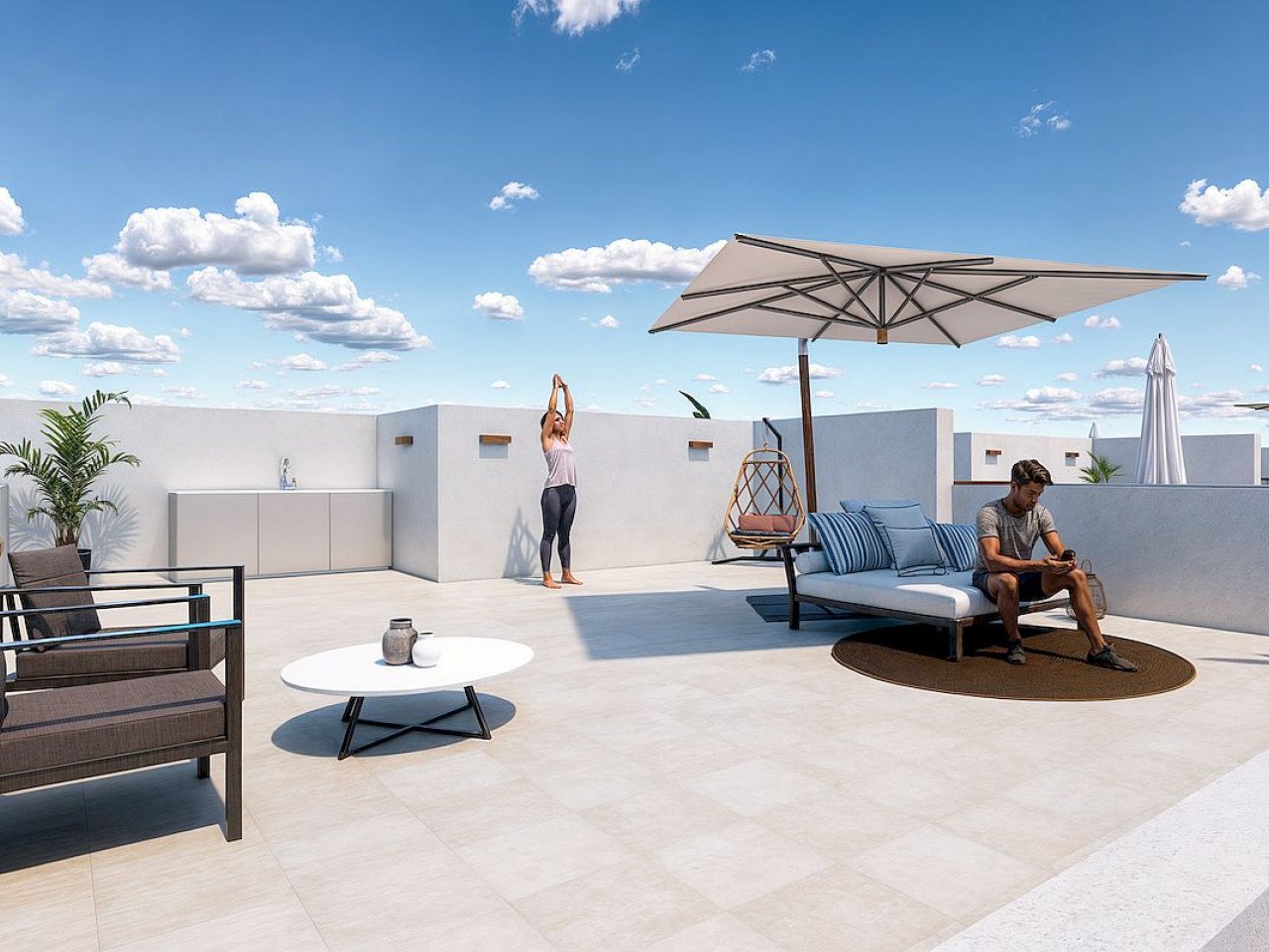 El Pasico is an exclusive complex of modern detached villas, each with a private pool, open spaces, and a solarium located in Torre-Pacheco, Murcia...