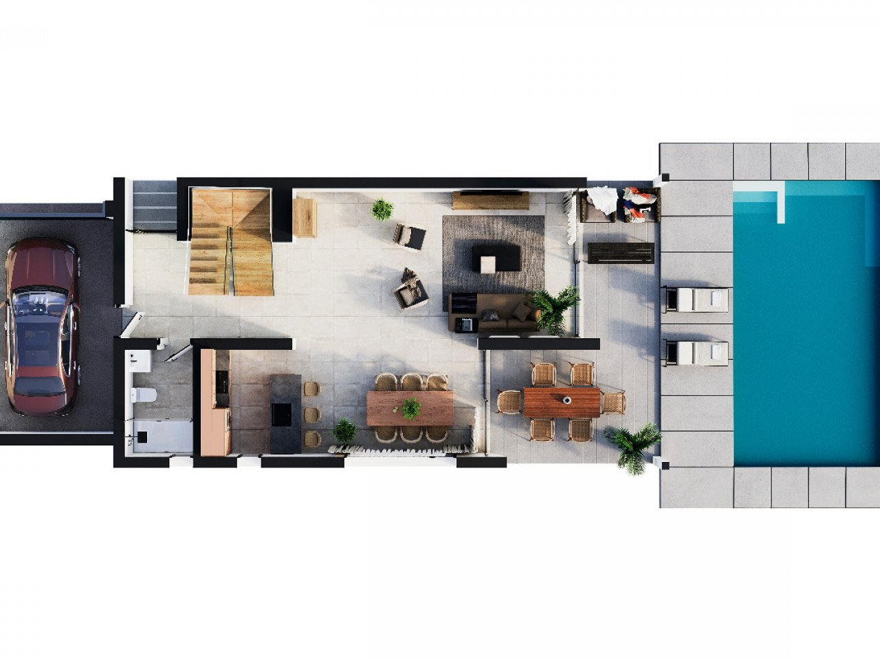 Exclusive development of 3 modern villas on independent plots located in the urbanization Gran Sol, in the municipality of Calpe.
Modern villas w...