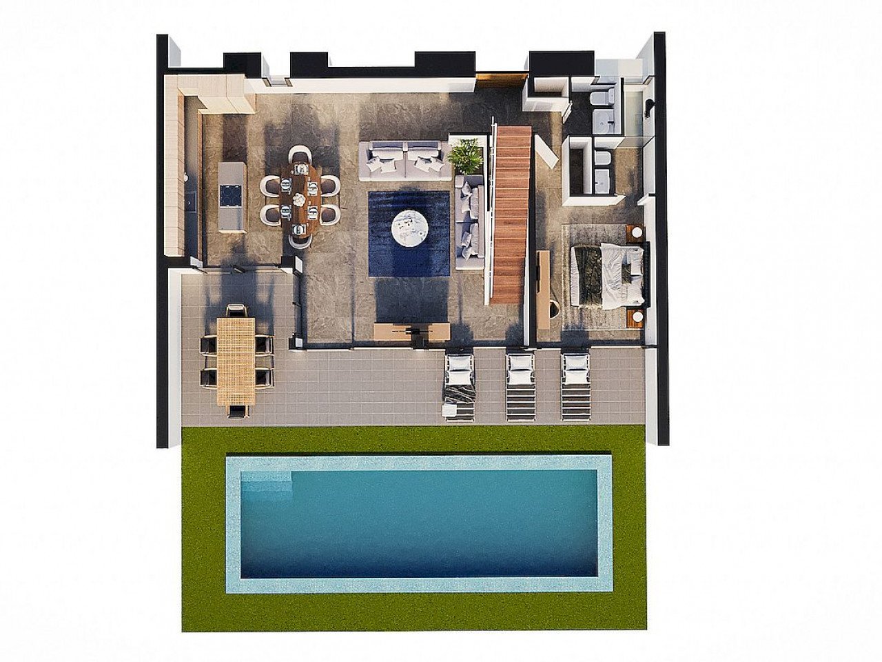 Exklusive Anlage mit 2 modernen Luxusvillen auf großen Grundstücken