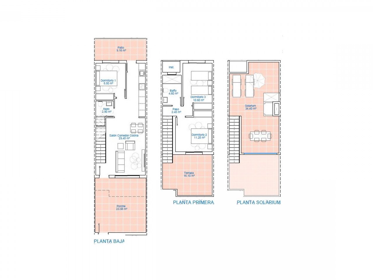 Attraktive Neubau-Stadthäuser mit Dachterrasse - nur 2 km vom Strand entfernt