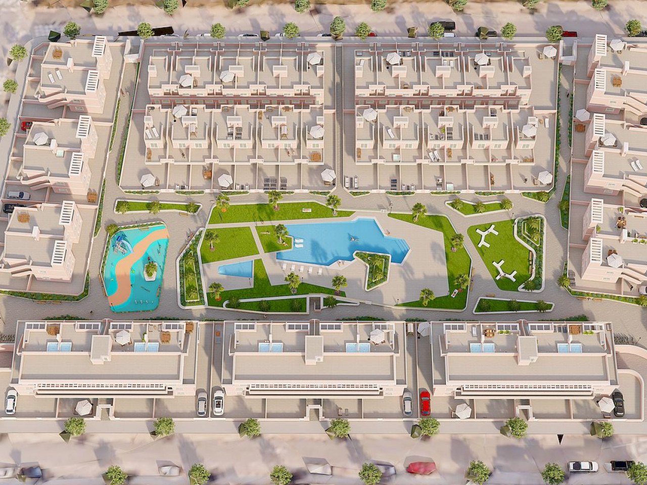 Attraktive Neubau-Stadthäuser mit Dachterrasse - nur 2 km vom Strand entfernt