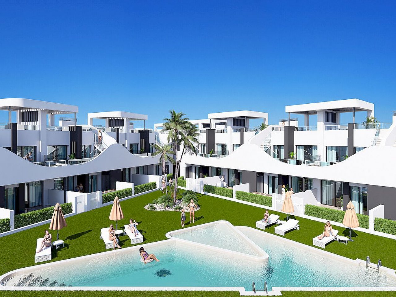 San Fulgencio: New residential development in San Fulgencio, offering 2 and 3-bedroom contemporary maisonettes in a prime location, close to beaches, golf and ame... 