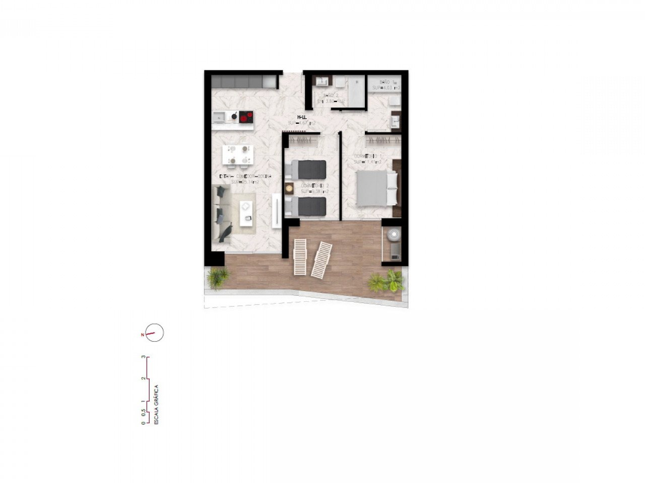 Tolle Neubau-Anlage - moderne Apartments - Möblierung inklusive