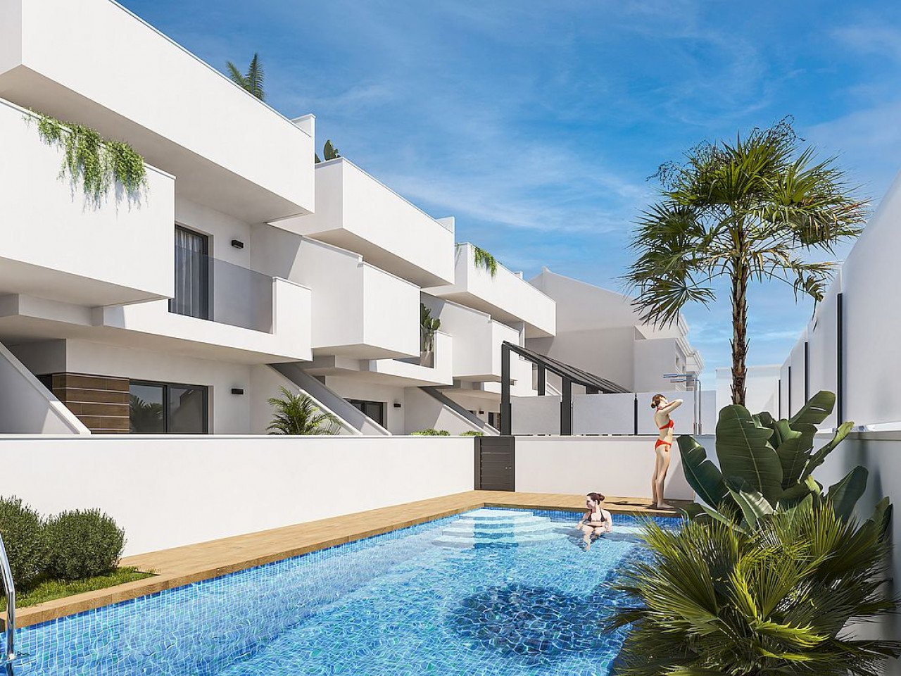 San Pedro del Pinatar: Villas Joblan 2 is a development of 10 luxury maisonettes with 1 or 3 bedrooms situated in a mature residential area in San Pedro del Pinatar, clos... 