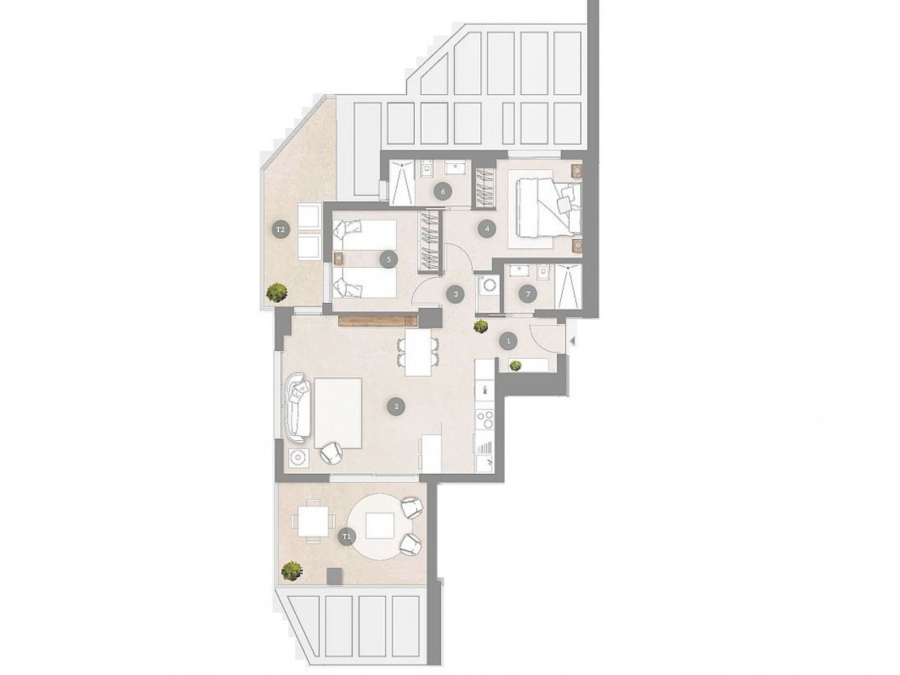 Traumblick: Neubau-Apartments nur 200 Meter von Strand und Meer entfernt