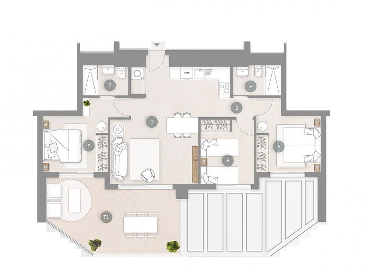 Traumblick: Neubau-Apartments nur 200 Meter von Strand und Meer entfernt