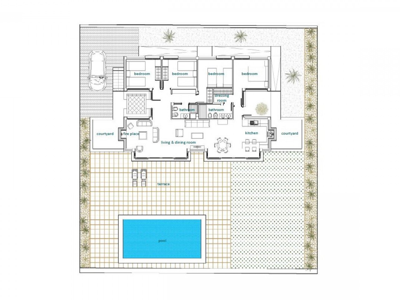 Mediterranean-style detached houses with private pool with 6 models to choose from in a gated golf community at Peraleja Golf Resort in Costa Cálid...