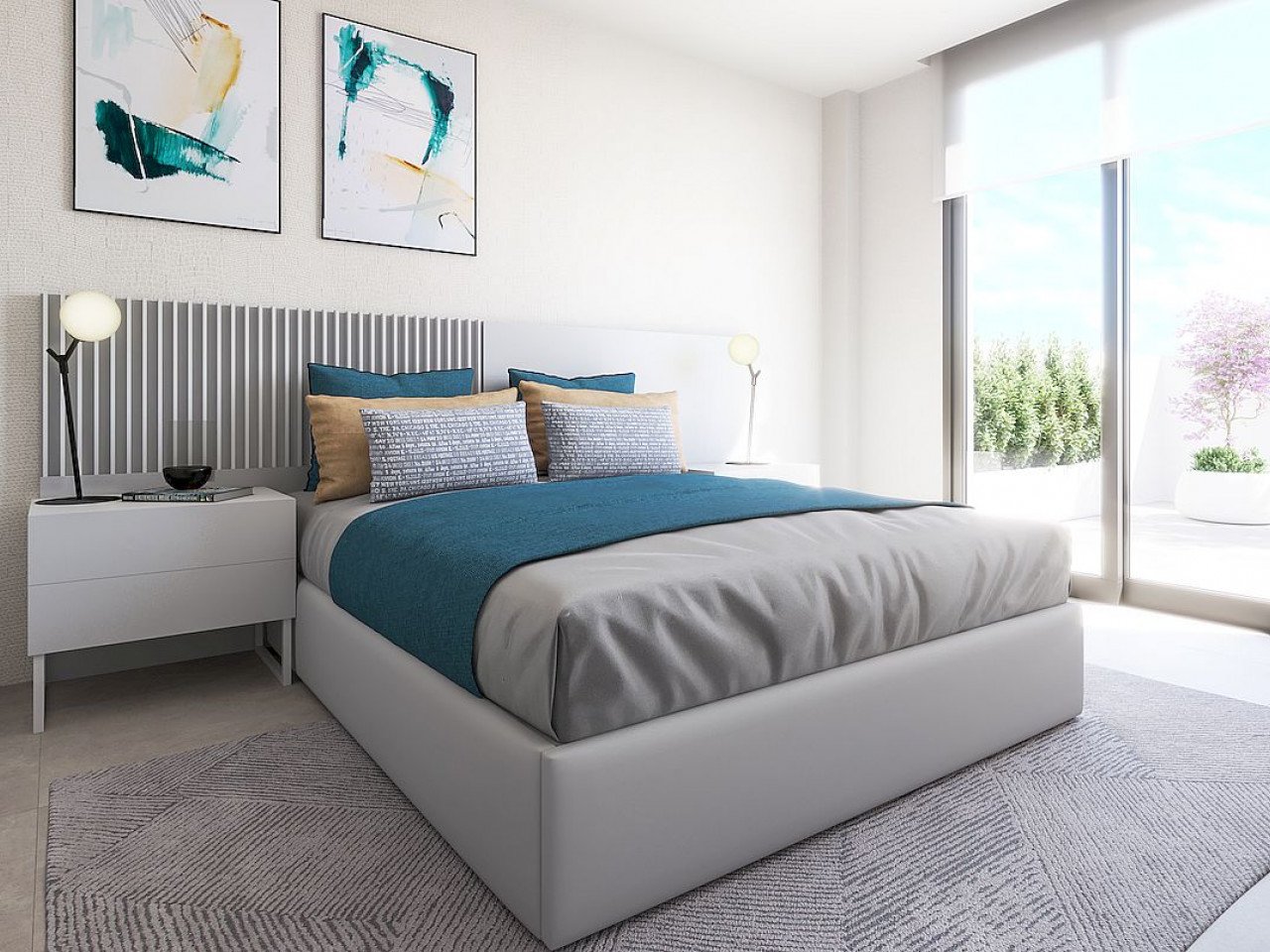 Beeindruckende neue Wohnanlage in der begehrten Gegend mit Meerblick nur 2 km vom Strand entfernt.