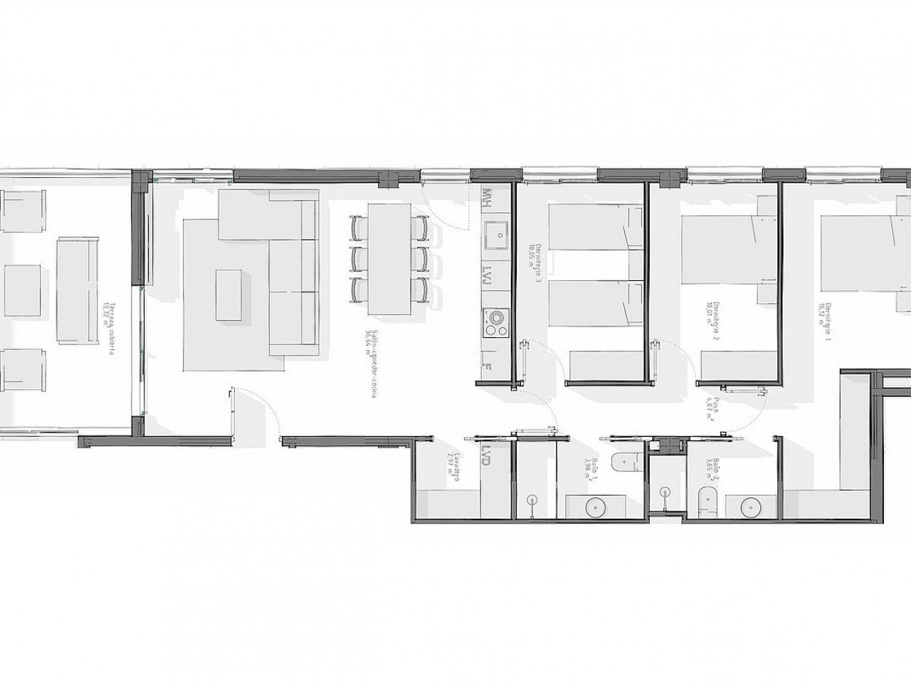 Beeindruckende neue Wohnanlage in der begehrten Gegend mit Meerblick nur 2 km vom Strand entfernt.