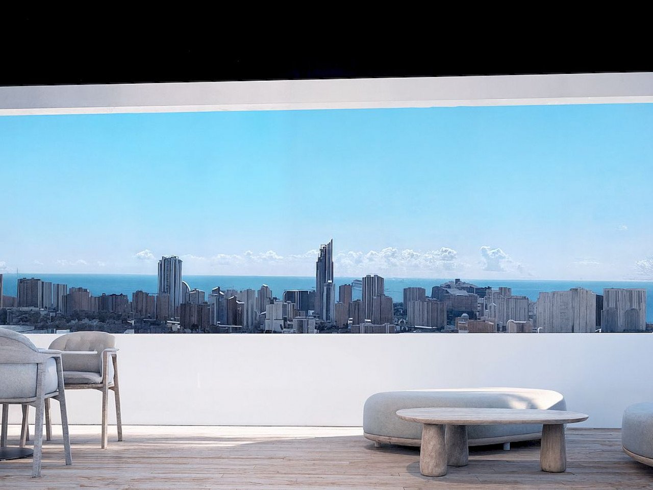 Luxuriöse Wohnanlage mit Neubau-Apartments Blick auf Benidorm