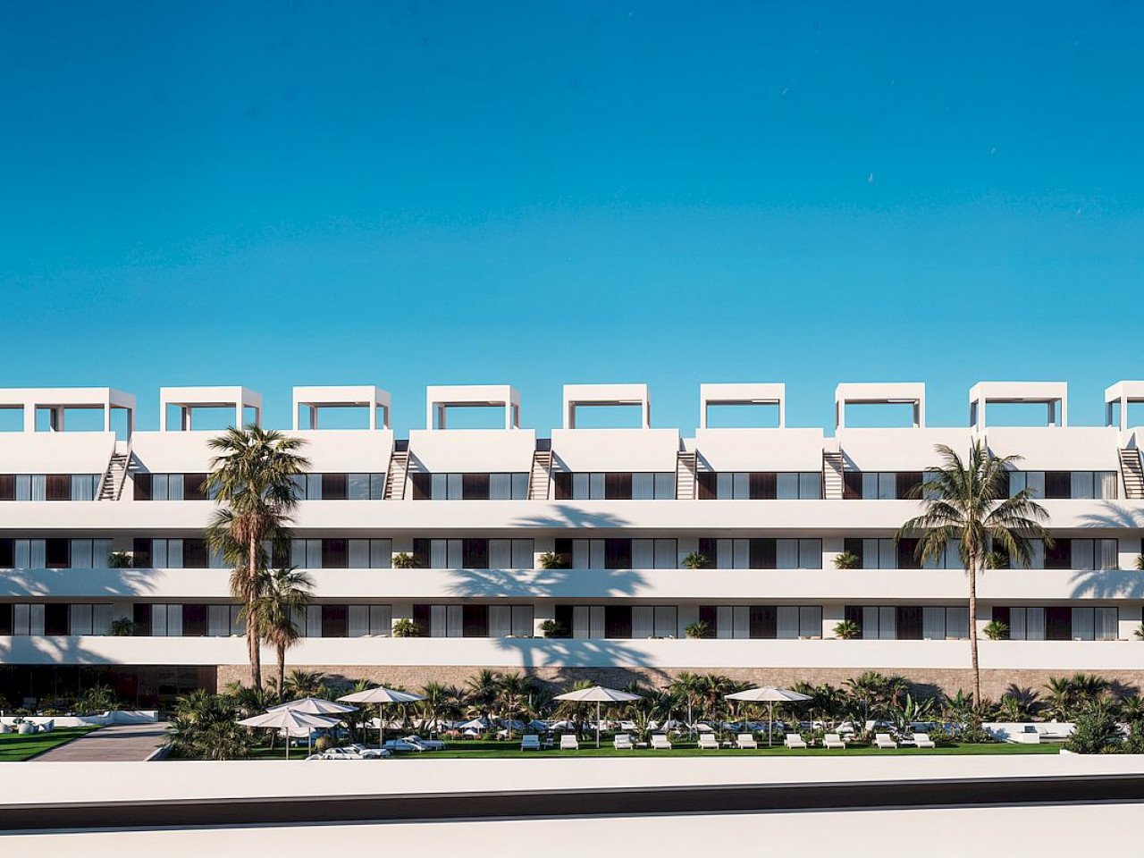 Luxuriöse Wohnanlage mit Neubau-Apartments Blick auf Benidorm