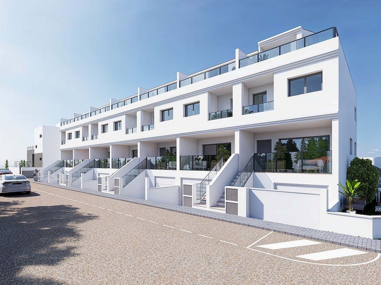Residential Azahares is a luxury residential complex consisting of four bedroom Townhouses in a peaceful, well-connected setting in Rafal, Alicante...