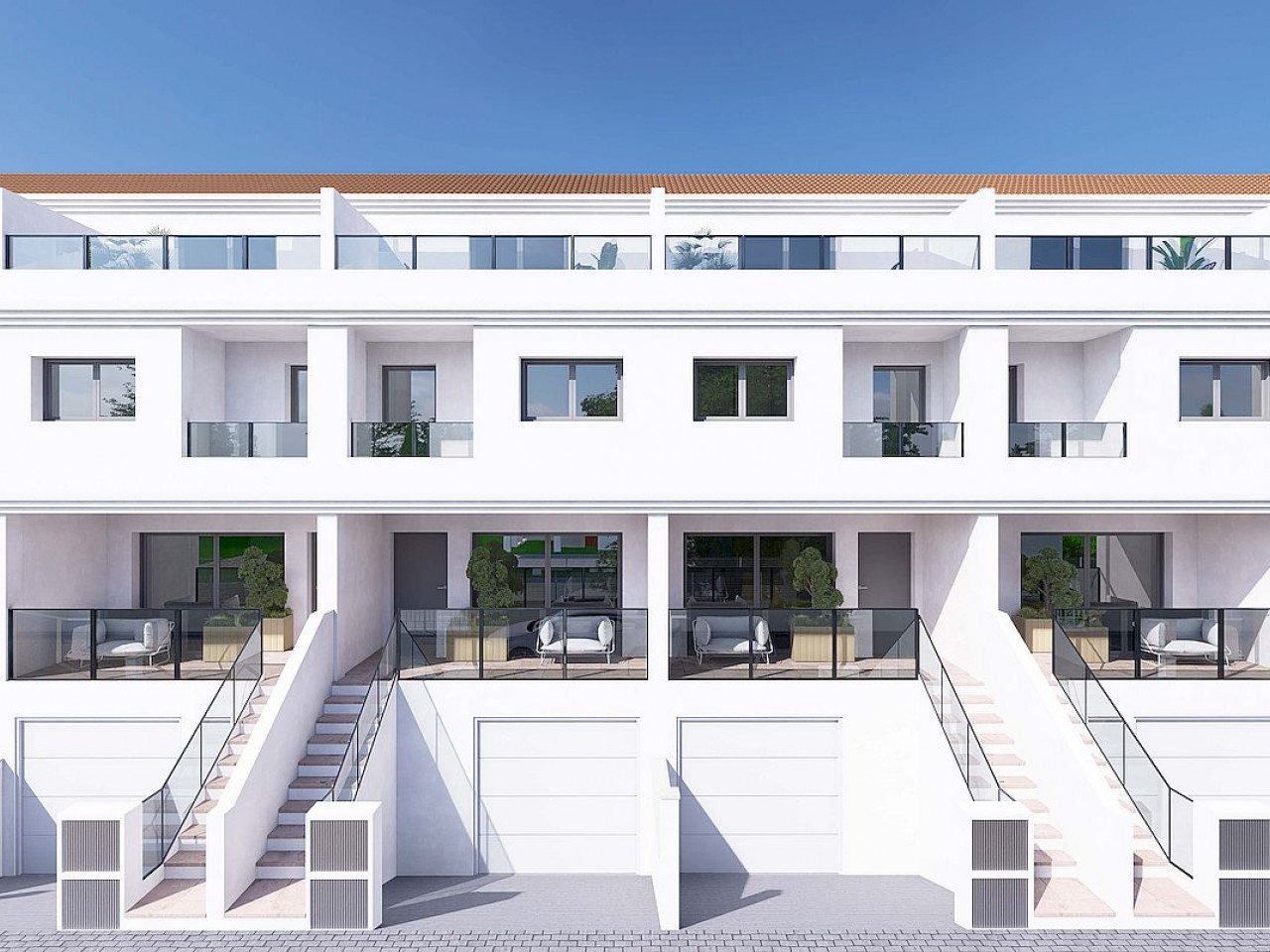 Residential Azahares is a luxury residential complex consisting of four bedroom Townhouses in a peaceful, well-connected setting in Rafal, Alicante...