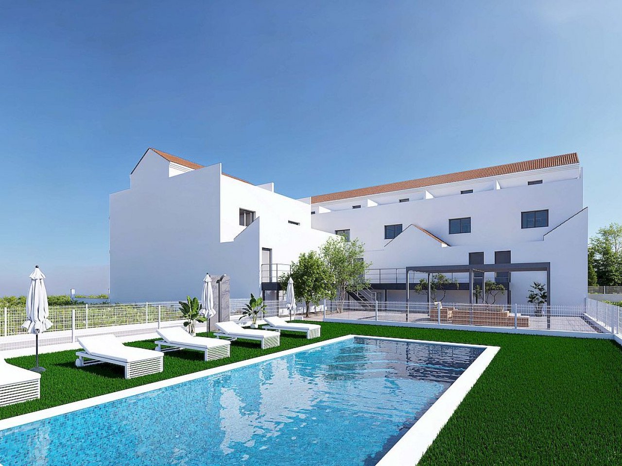 Residential Azahares is a luxury residential complex consisting of four bedroom Townhouses in a peaceful, well-connected setting in Rafal, Alicante...