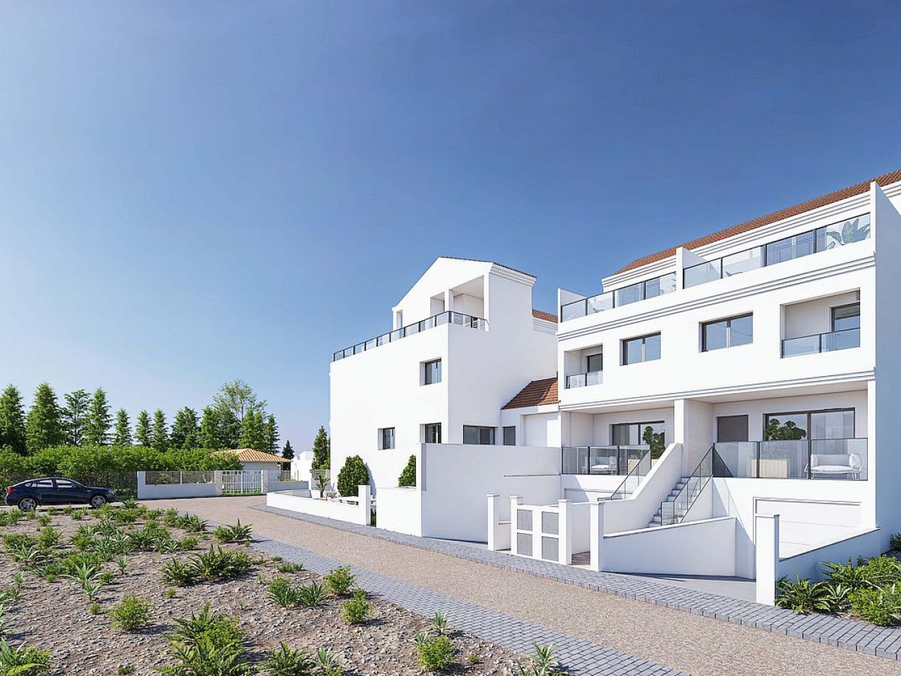 Residential Azahares is a luxury residential complex consisting of four bedroom Townhouses in a peaceful, well-connected setting in Rafal, Alicante...
