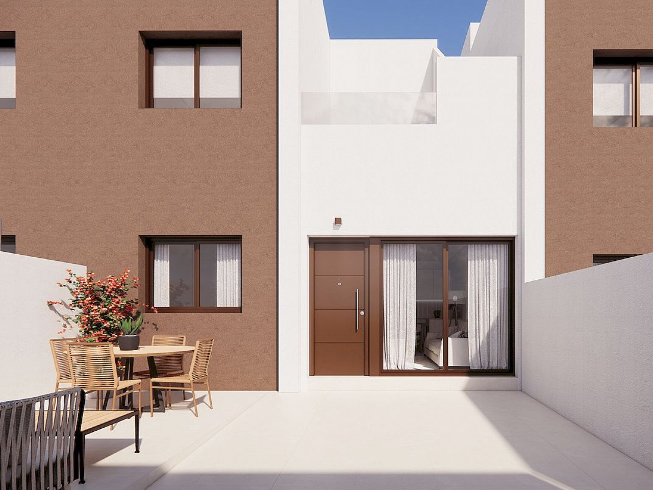 Kleine Neubau-Residenz: Nur 4 Stadthäuser in ruhiger Lage nahe Stadtmitte und Meer