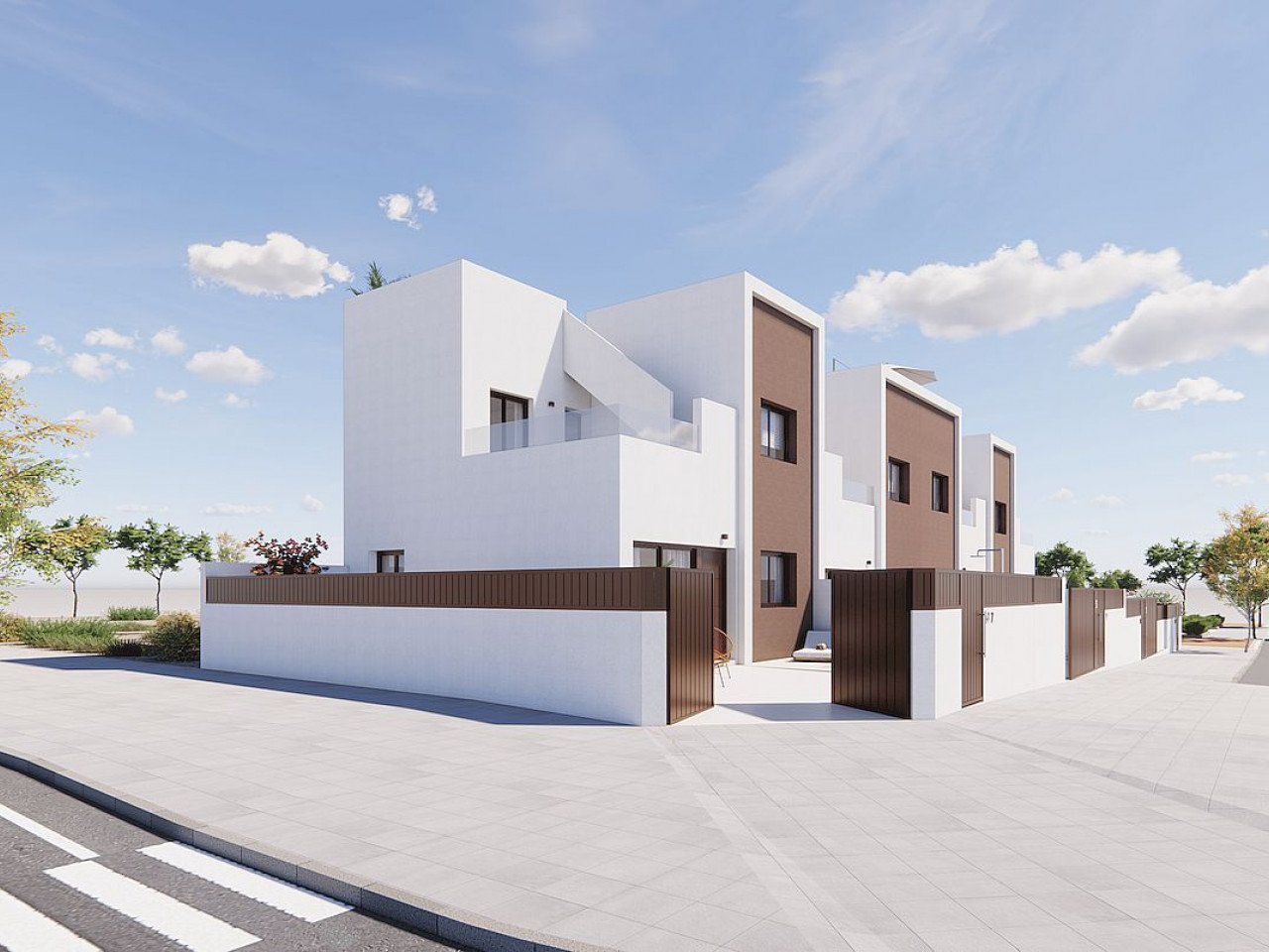 Kleine Neubau-Residenz: Nur 4 Stadthäuser in ruhiger Lage nahe Stadtmitte und Meer