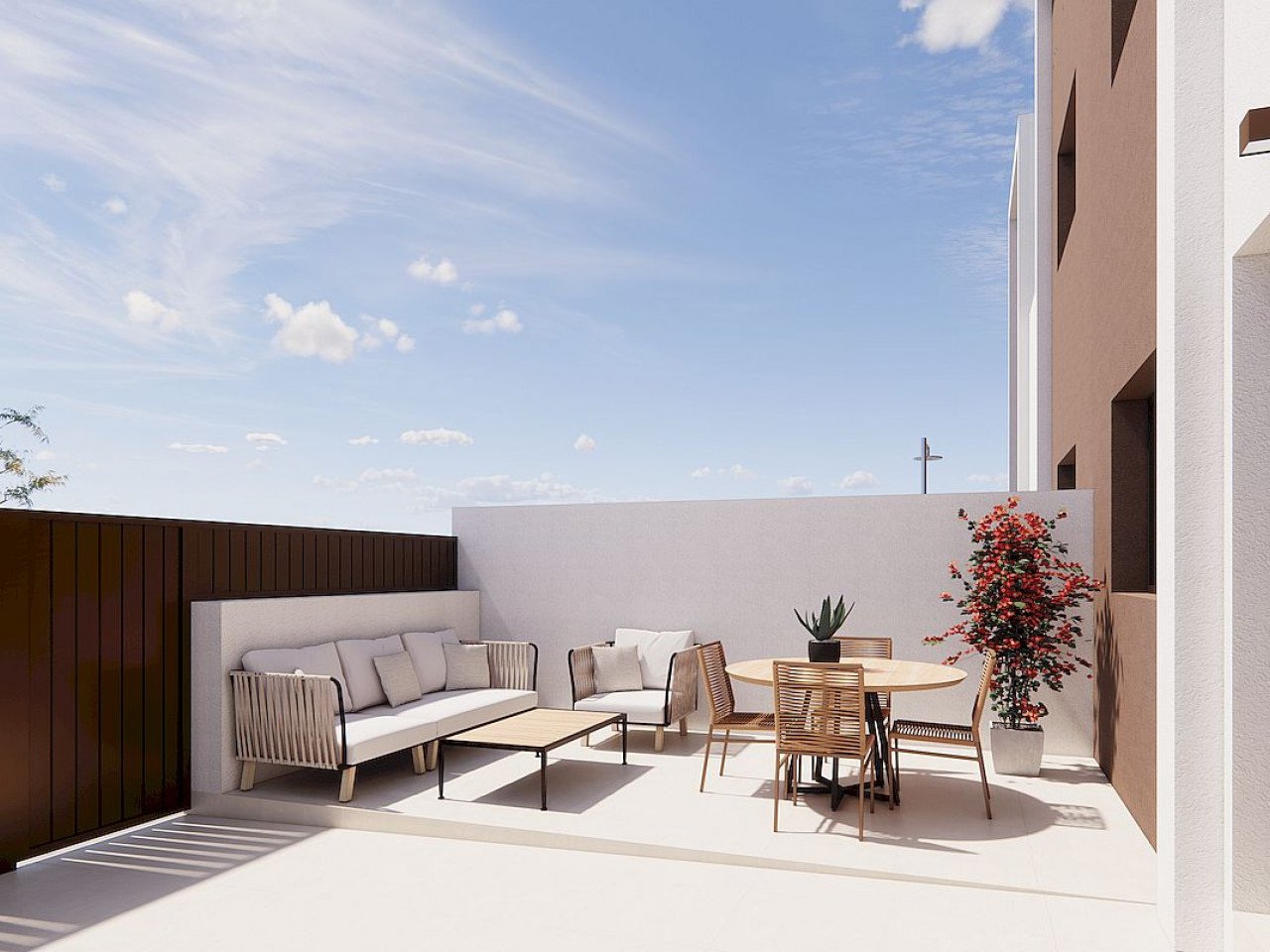 Kleine Neubau-Residenz: Nur 4 Stadthäuser in ruhiger Lage nahe Stadtmitte und Meer