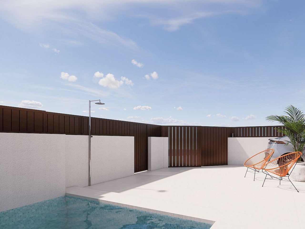 Kleine Neubau-Residenz: Nur 4 Stadthäuser in ruhiger Lage nahe Stadtmitte und Meer