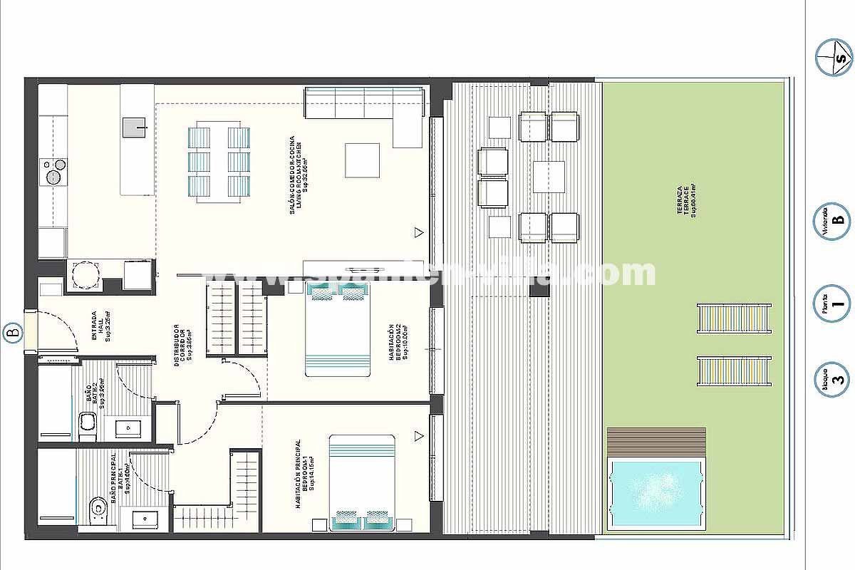 Bsp. Grundriss 2 Schlafzimmer