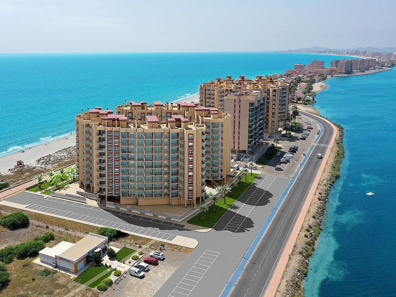 Playa Principe is a new development of one and two-bedroom apartments first-line to the famous La Manga strip. This property comprises of two doubl...