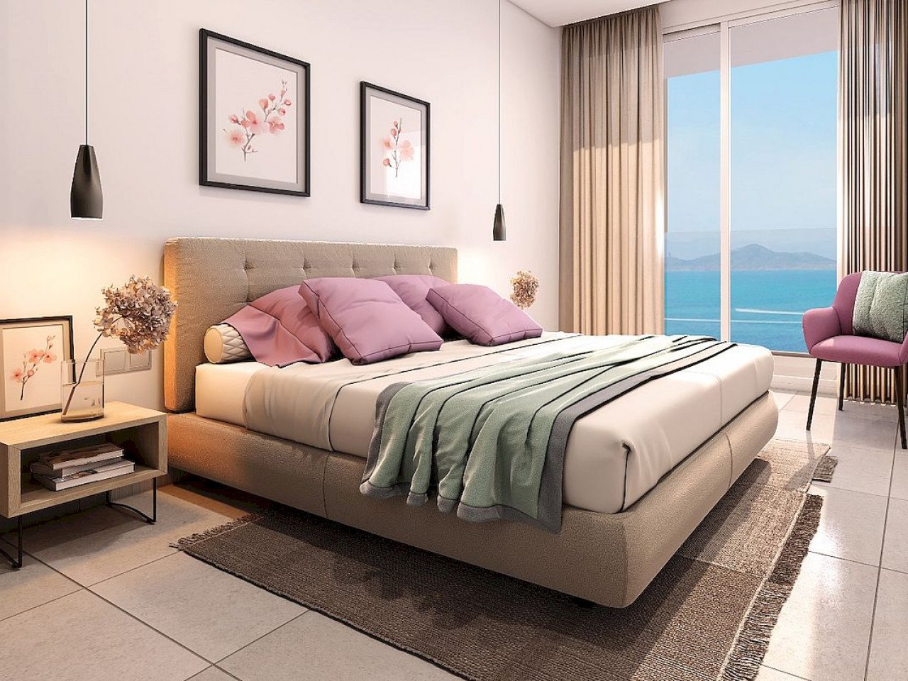 Playa Principe is a new development of one and two-bedroom apartments first-line to the famous La Manga strip. This property comprises of two doubl...