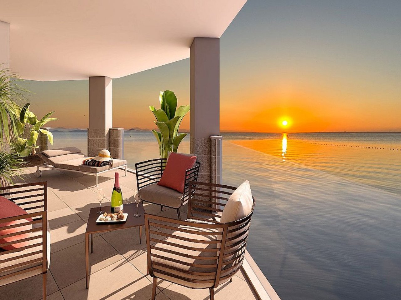 Playa Principe is a new development of one and two-bedroom apartments first-line to the famous La Manga strip. This property comprises of two doubl...