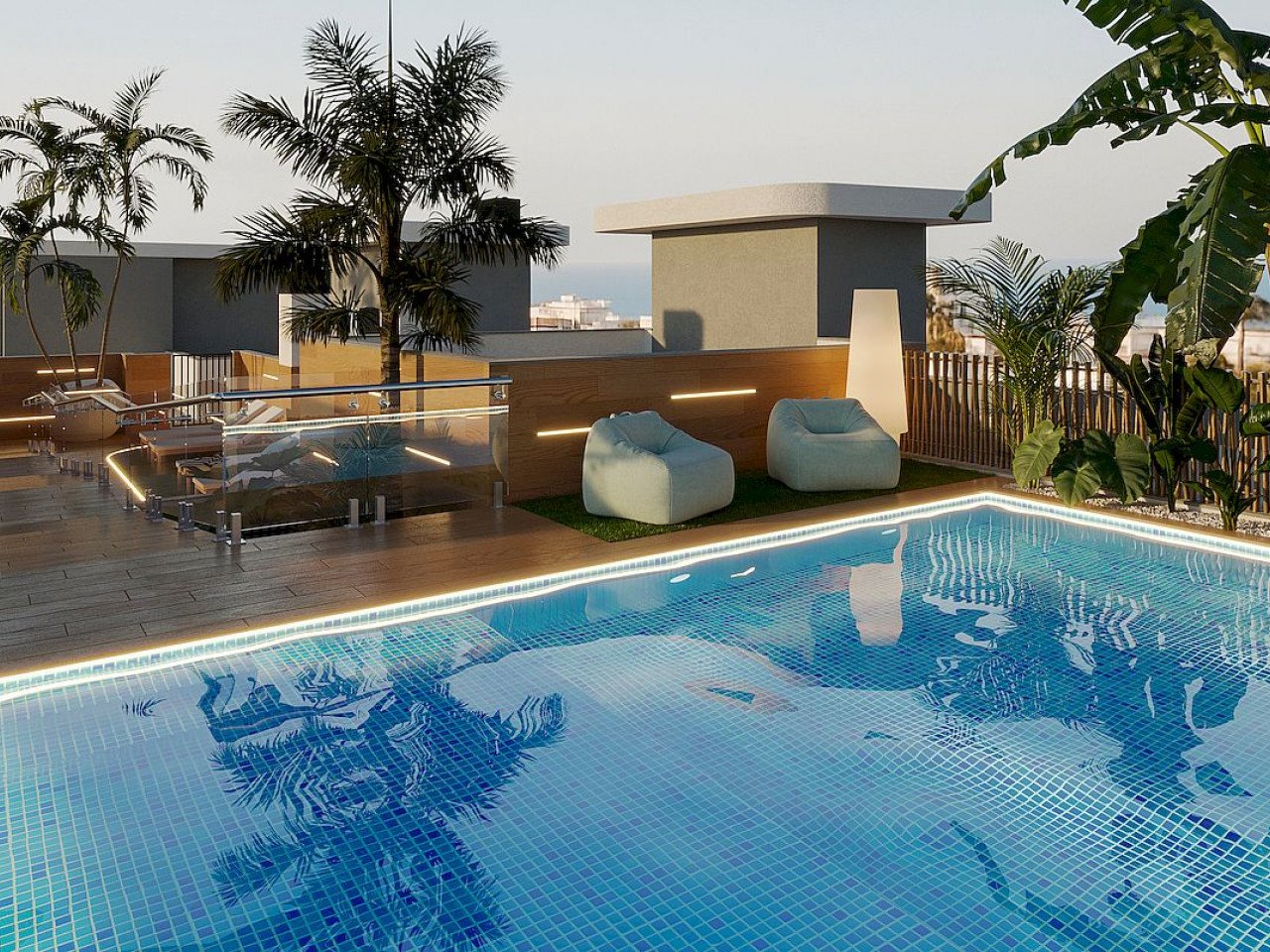 Ballemar VI consists of 33 homes with 2 and 3 bedrooms with swimming pool and solarium with the privilege of having the sea close by in Santa Pola....