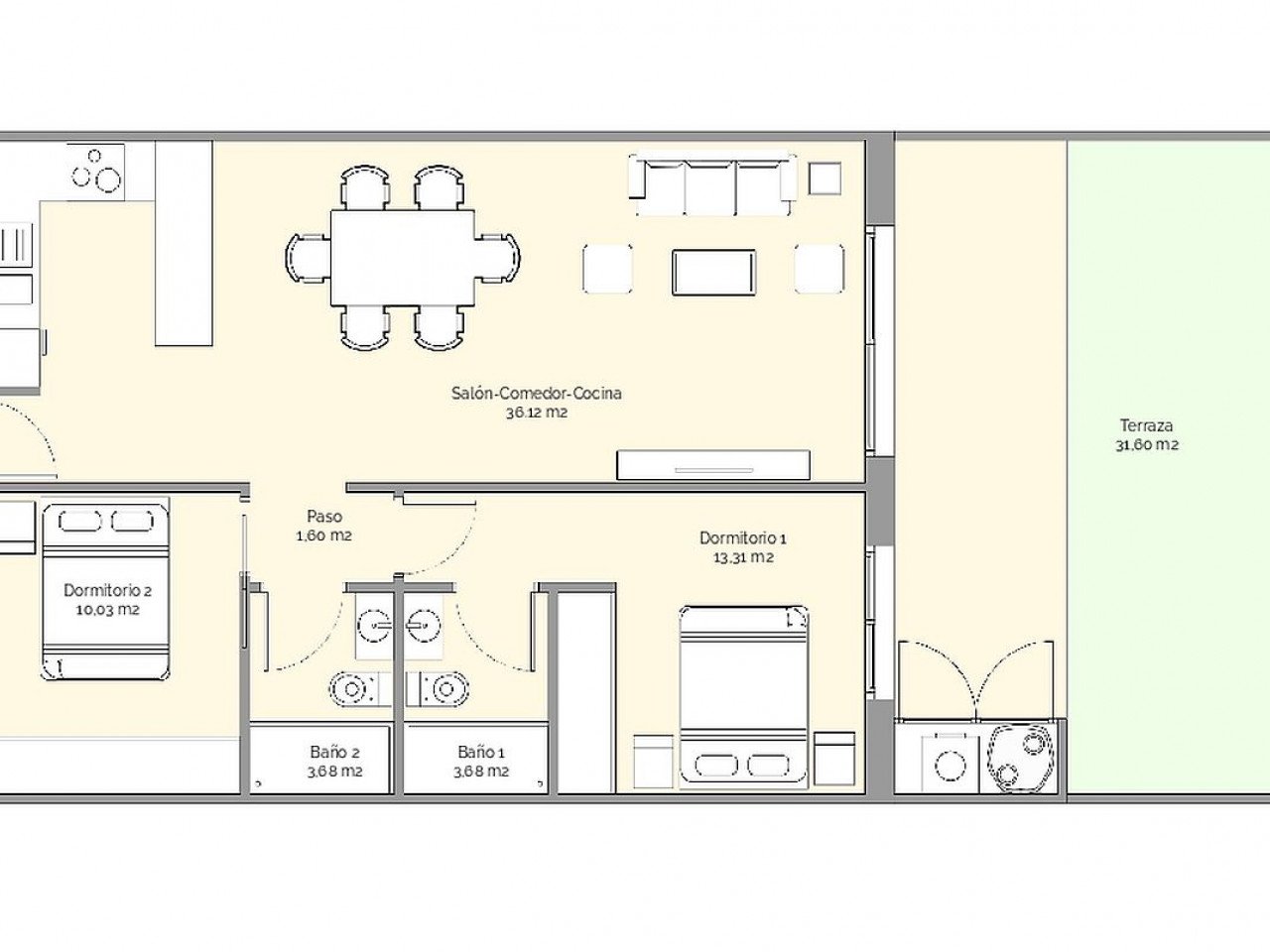 New project in Finestrat which consist in luxury apartments with 2 bedrooms and 2 bathrooms located between the Mediterranean Sea and the Sierra Co...