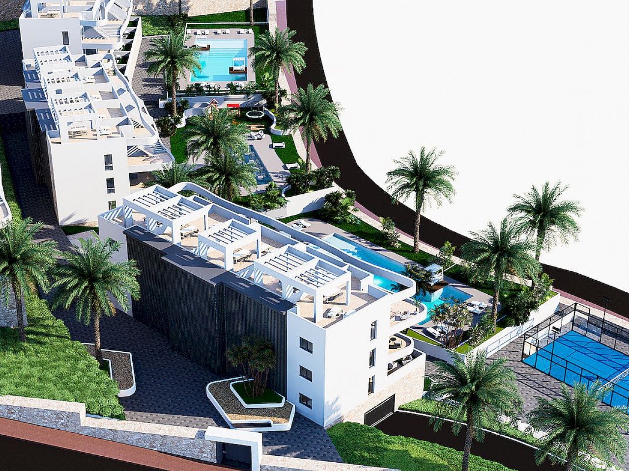 New project in Finestrat which consist in luxury apartments with 2 bedrooms and 2 bathrooms located between the Mediterranean Sea and the Sierra Co...