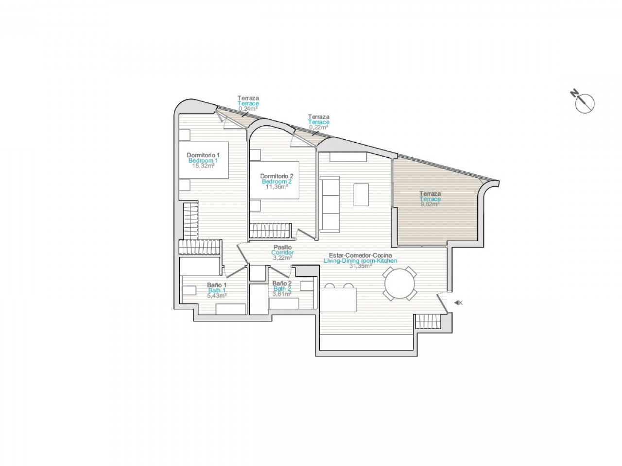Neubau-Apartments in exklusiver Wohnsiedlung mit Meerblick