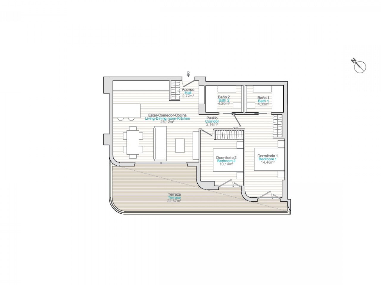 Neubau-Apartments in exklusiver Wohnsiedlung mit Meerblick