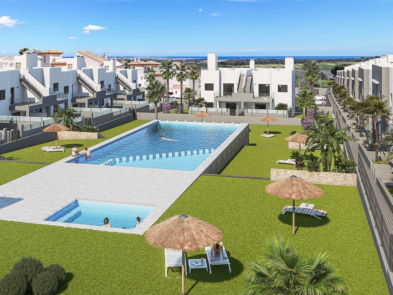 San Miguel de Salinas: Neubau-Penthouse in "La Cañada"- nahe 3 Golf-Anlagen - Meerblick 