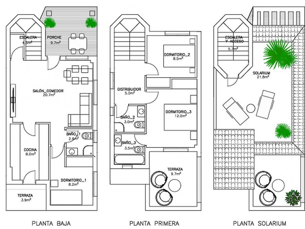 Bungavillas Sol is a residential complex of 9 houses in La Marina urbanization, in San Fulgencio, Alicante, in a comfortable and convenient area, k...