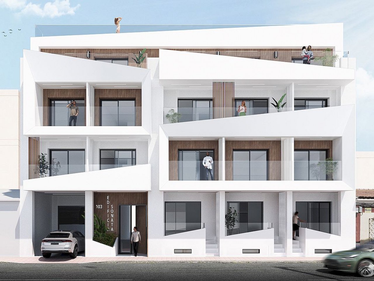Torrevieja: Modern apartments located just 250m from El Cura Beach, in a vibrant and well-connected area in Torrevieja.The building consists of 17 units, fea... 