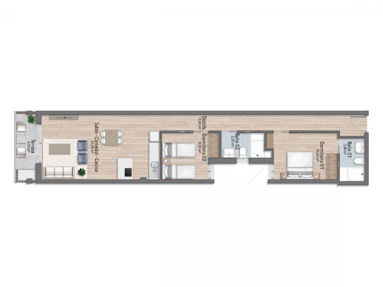 Modern apartments located just 250m from El Cura Beach, in a vibrant and well-connected area in Torrevieja.The building consists of 17 units, fea...