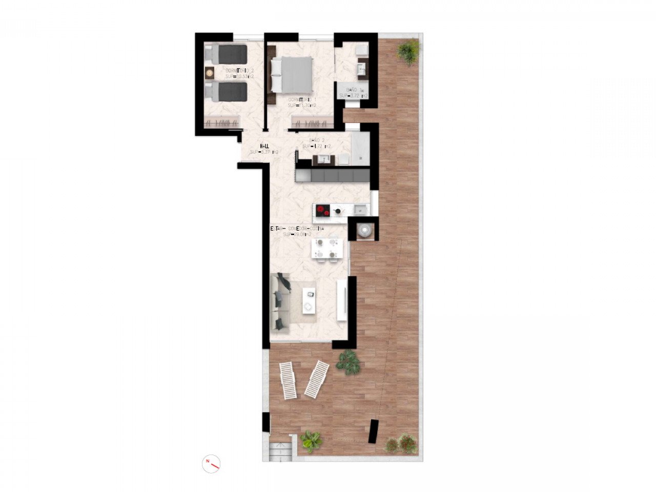 Luxuriöse Neubau-Apartments möbliert in herrlicher Gartenanlage - gute Infrastruktur