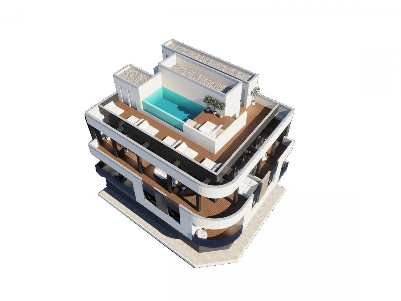 New build apartments located in Central Torrevieja, just 600 m from the beach.

The building consists of only 8 units, featuring 1 and 2-bedroom ap...