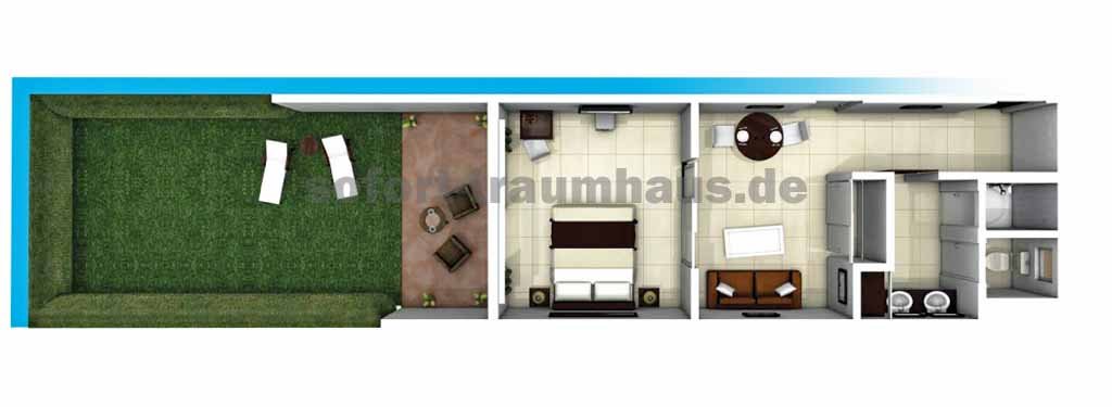 Beispiel Grundriss Gartenapartment