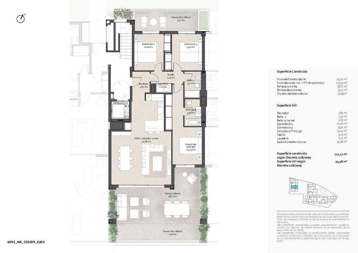 New build, 3 bedroom, 2 bathroom apartment in Benalmádena