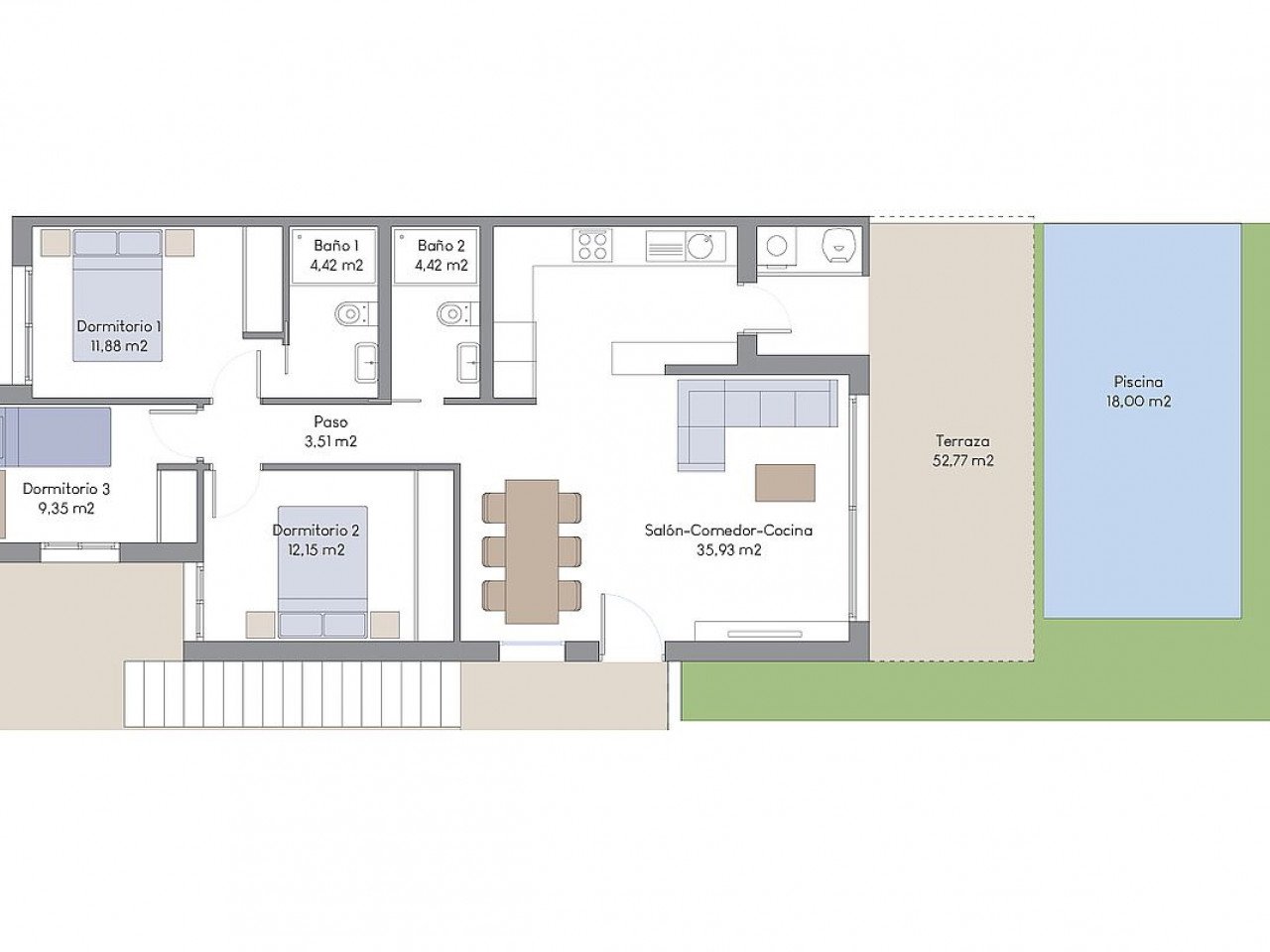 Two bedroom maisonette in Sierra Cortina, Benidorm
Mirador Hills Resort is a new development of luxury properties with magnificent views of the sea...