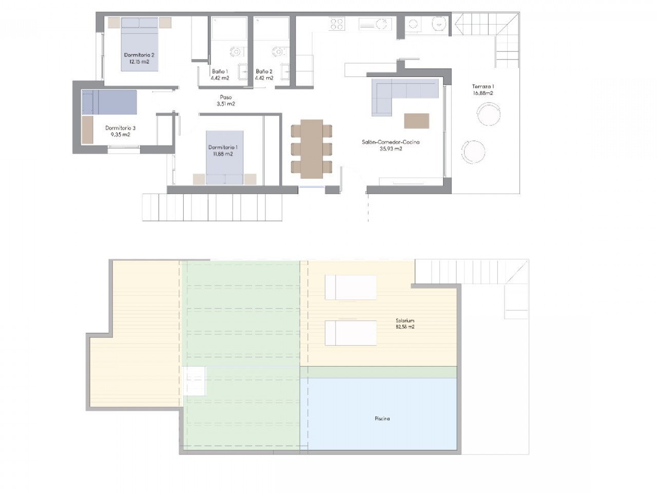 Two bedroom maisonette in Sierra Cortina, Benidorm
Mirador Hills Resort is a new development of luxury properties with magnificent views of the sea...