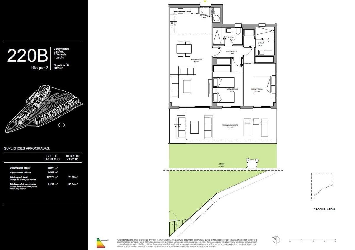 New build, 2 bedroom, 2 bathroom apartment in Mijas