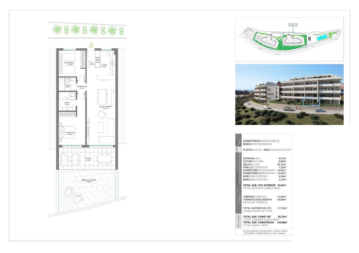 New build, 2 bedroom, 2 bathroom apartment in Fuengirola