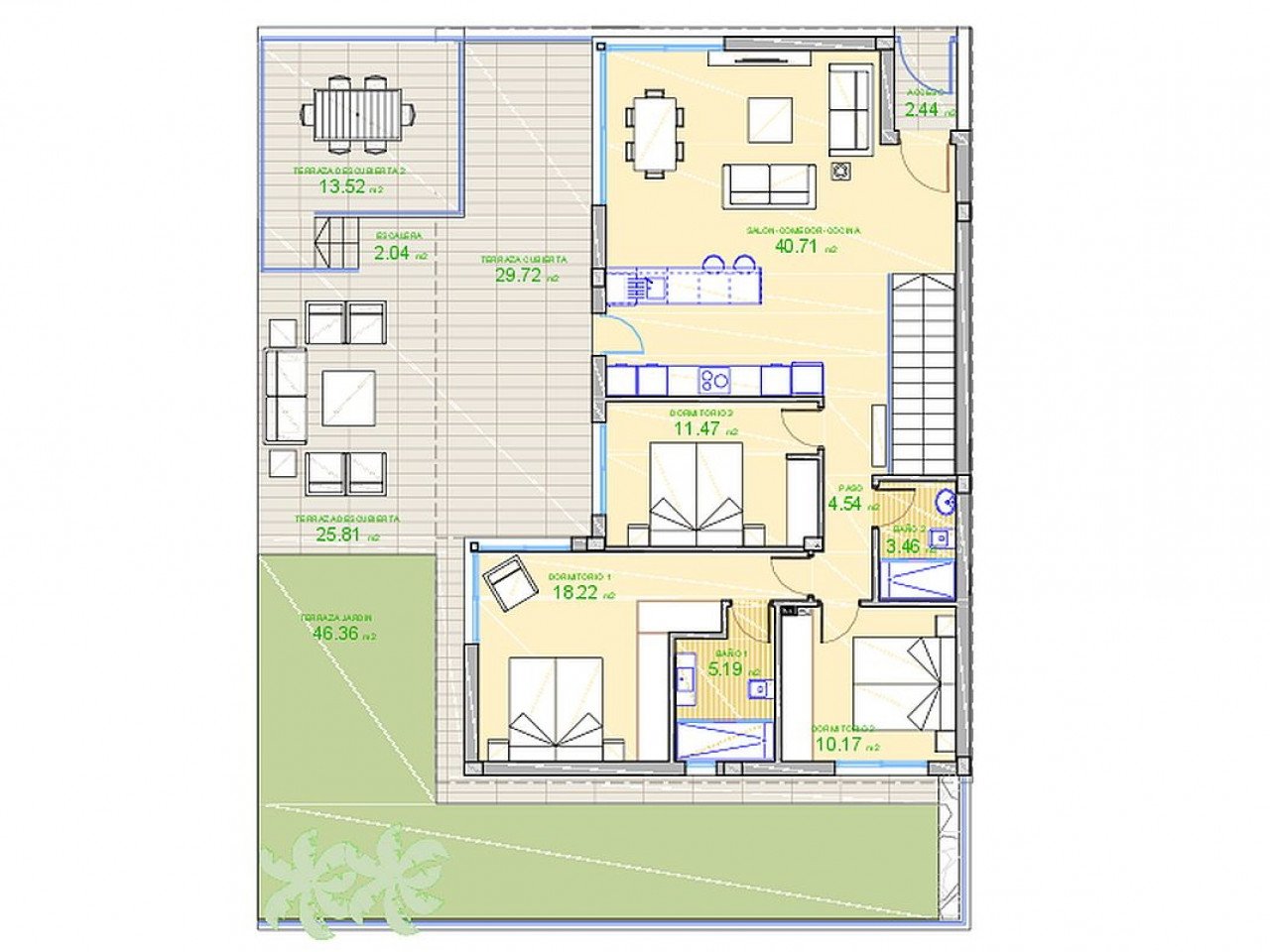 Neubau-Wohnanlage in Polop Hills - Villen mit 2 oder 3 Schlafzimmern