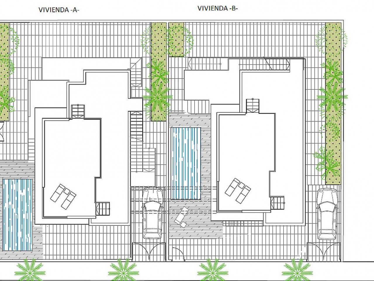 Residencial Paraíso de la Mata offers 2 detached villas with 4 bedrooms, each one with a plot of land of 320 m² and a private pool, and only a 1 mi...