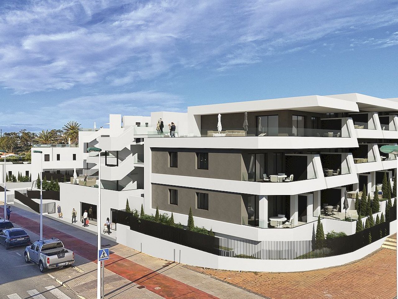 Moderner Wohnkomplex Neubau-Penthouse möbliert - 800 m zum El Pinet Strand