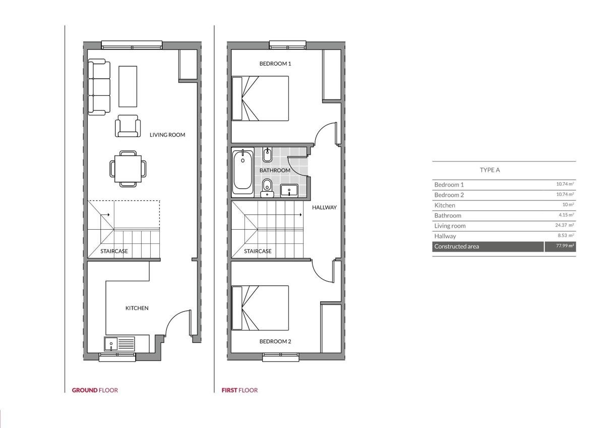 New build, 2 bedroom, 1 bathroom Town House in Mijas