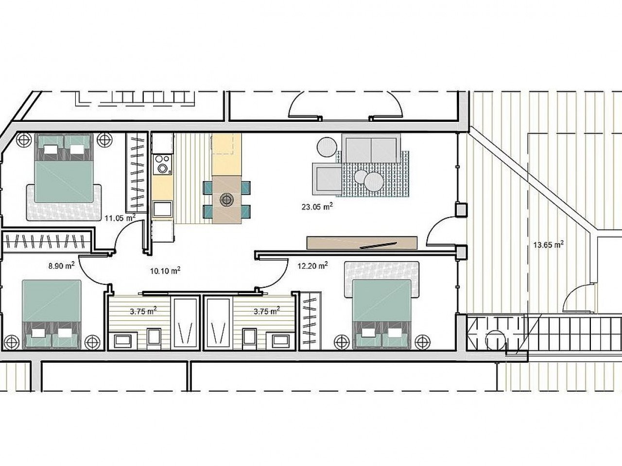 Rainbow Your Place ist eine luxuriöse neue Wohnanlage mit Apartments - 2 oder 3 Schlafzimmer